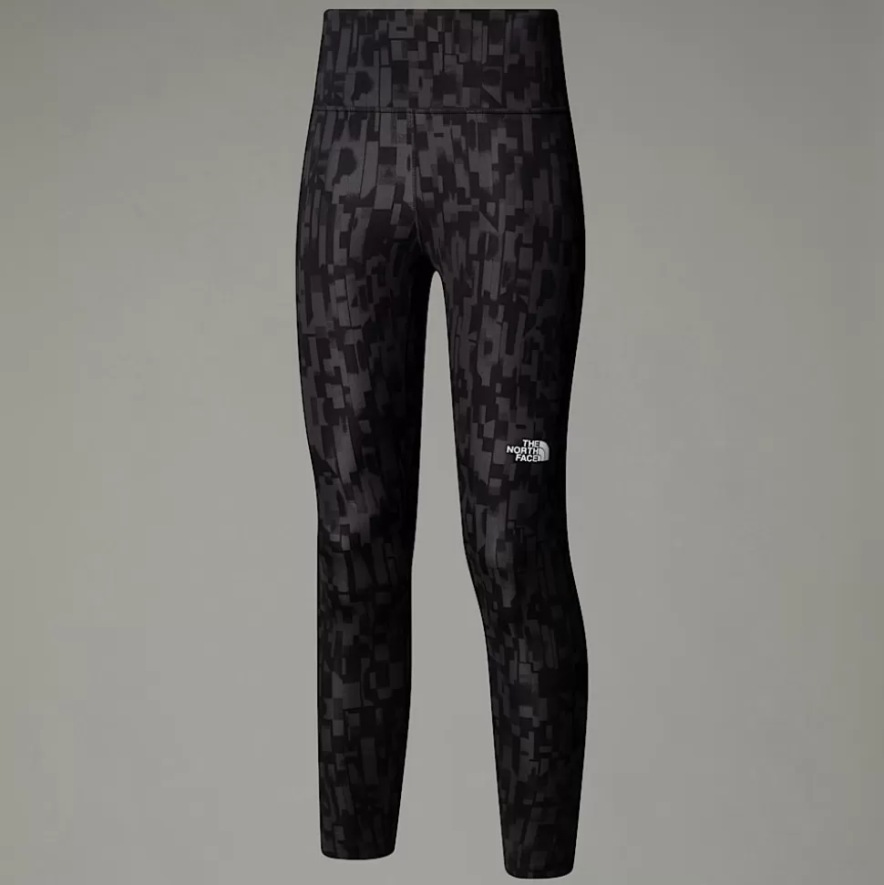 The North Face Mallas Estampadas De Talle Alto De 7/8 Flex Para Mujer Asphalt Grey Patchwork Print Hot