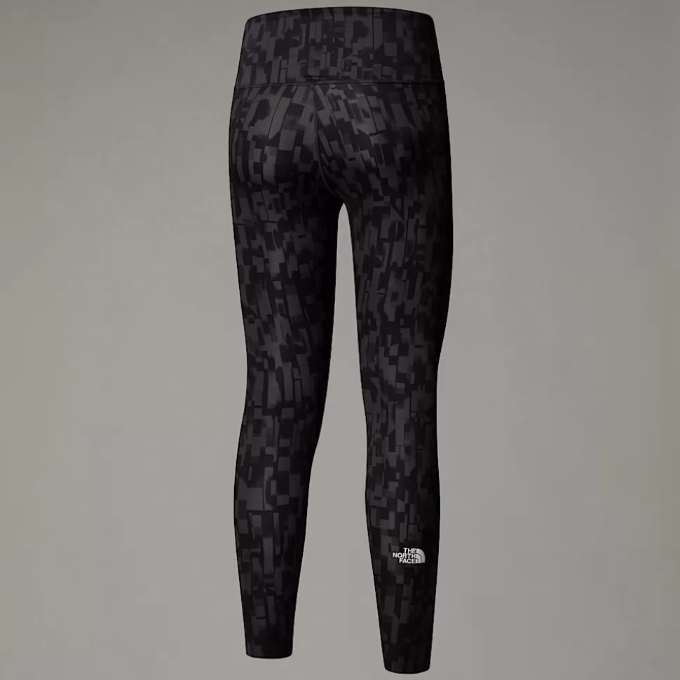 The North Face Mallas Estampadas De Talle Alto De 7/8 Flex Para Mujer Asphalt Grey Patchwork Print Hot