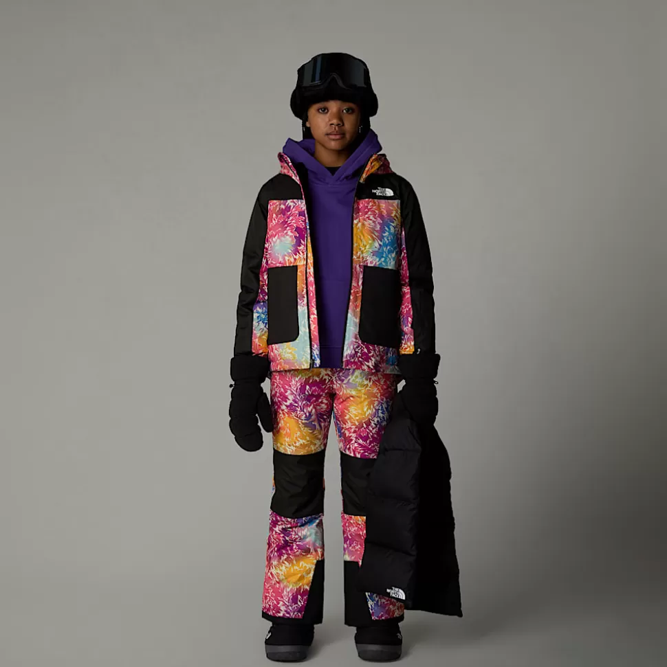 The North Face Pantalón Con Aislamiento Térmico Freedom Para Niña Radiant Poppy Blowing Wind Print Fashion