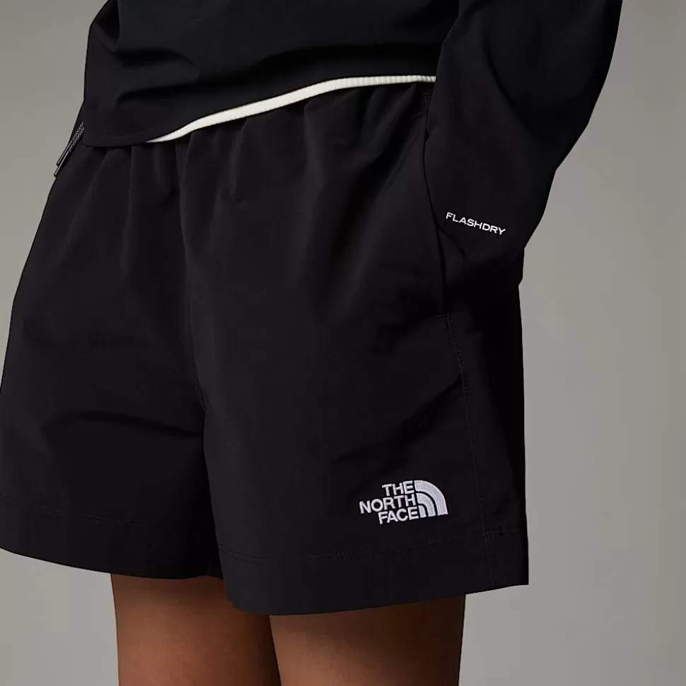 The North Face Pantalón Corto Cortavientos TNF Easy Para Mujer TNF Black New