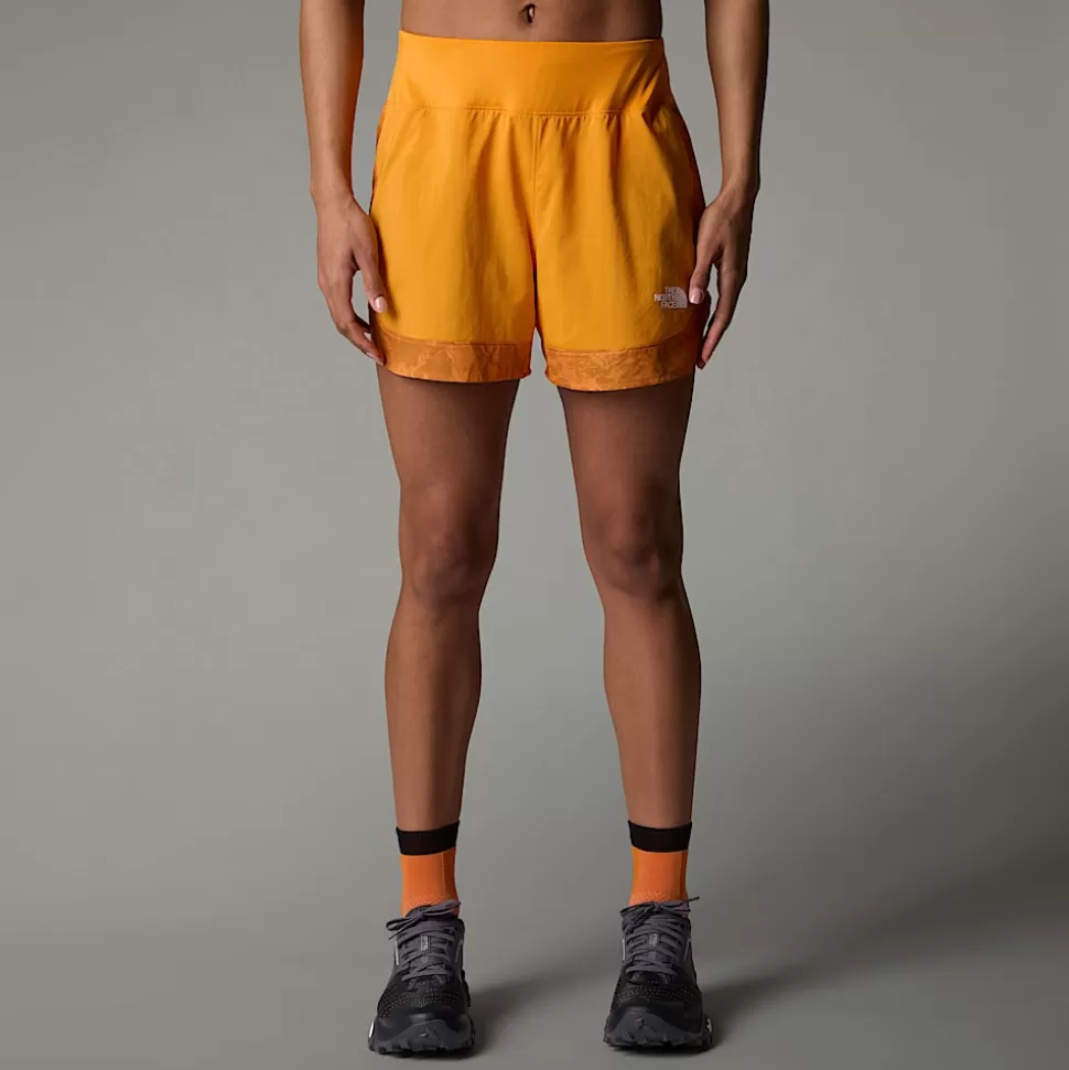 The North Face Pantalón Corto Sunriser De 6,35 Cm Para Mujer Apricot Glaze Mountain Traverse Print Fashion