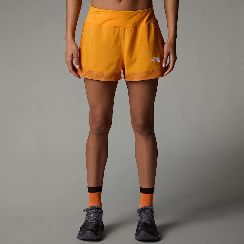 The North Face Pantalón Corto Sunriser De 6,35 Cm Para Mujer Apricot Glaze Mountain Traverse Print Fashion