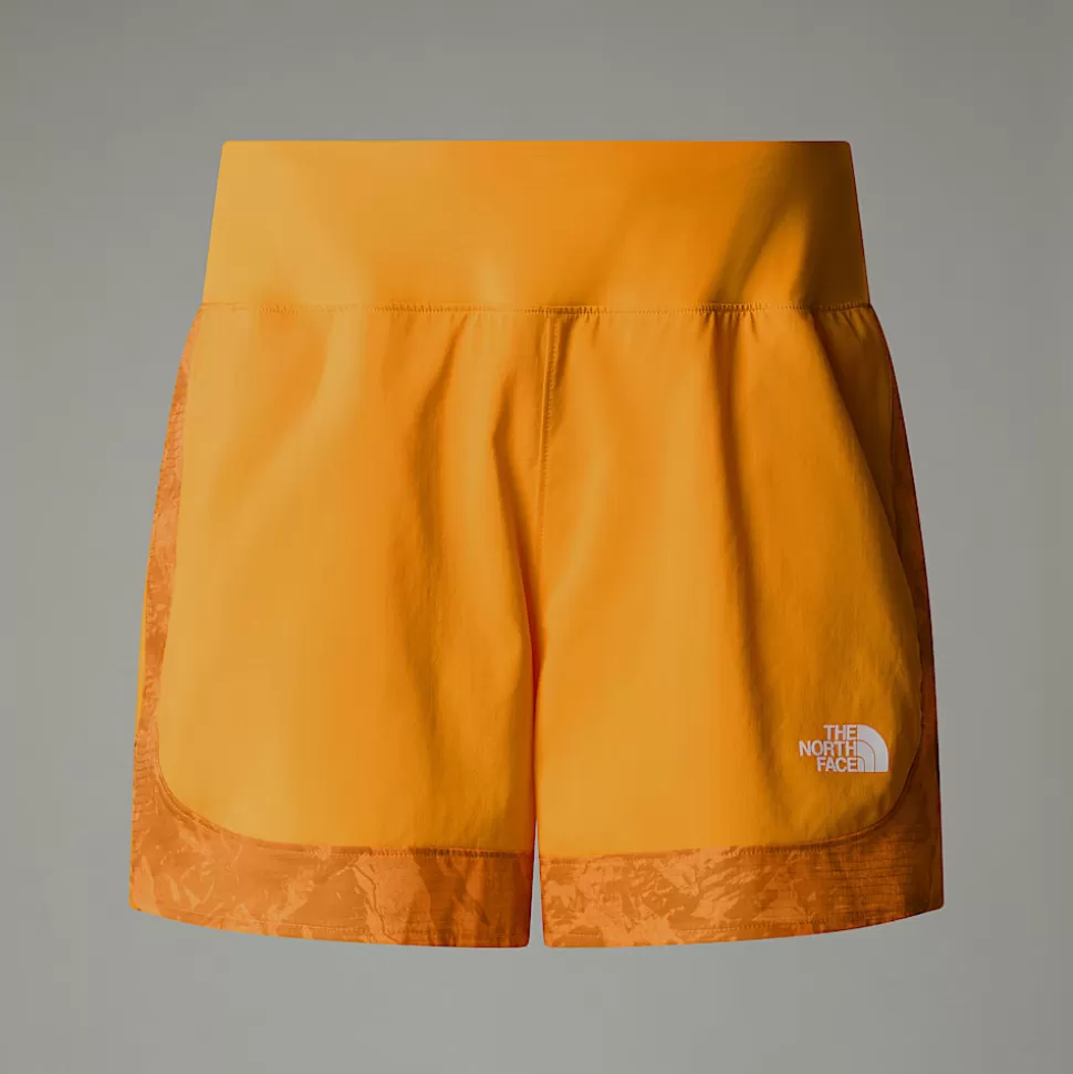 The North Face Pantalón Corto Sunriser De 6,35 Cm Para Mujer Apricot Glaze Mountain Traverse Print Fashion