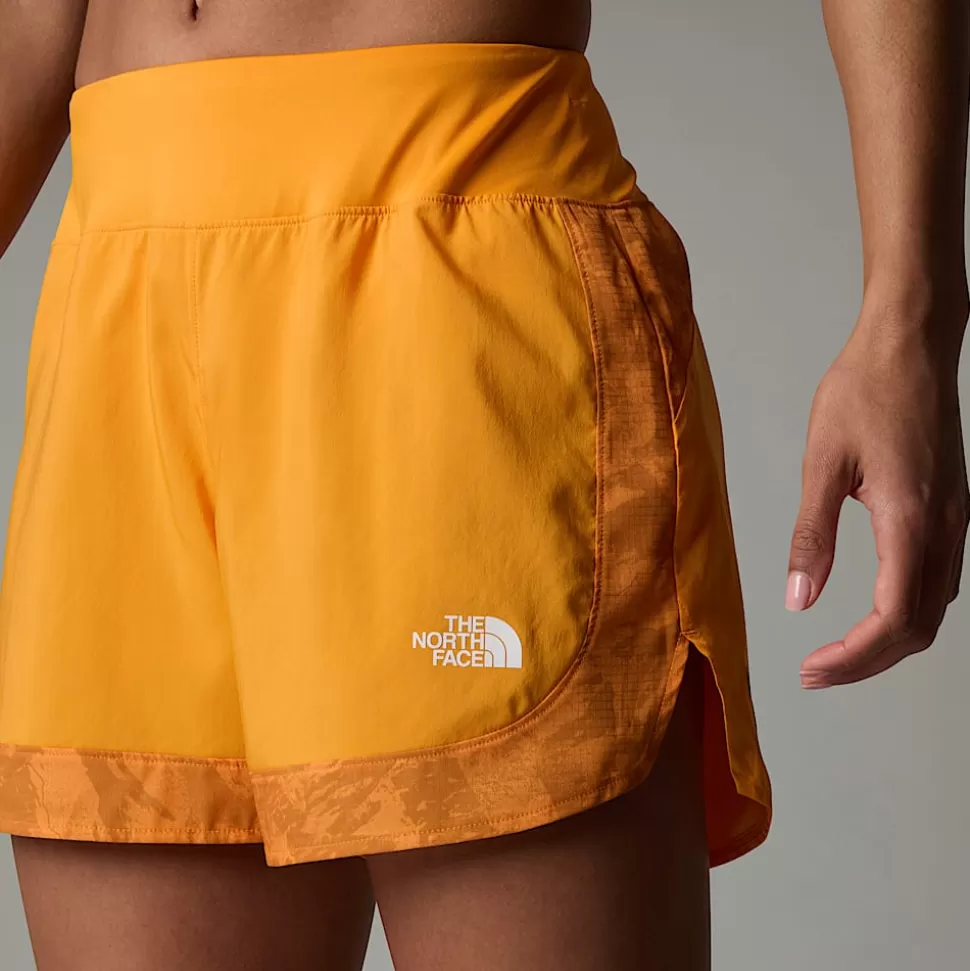 The North Face Pantalón Corto Sunriser De 6,35 Cm Para Mujer Apricot Glaze Mountain Traverse Print Fashion