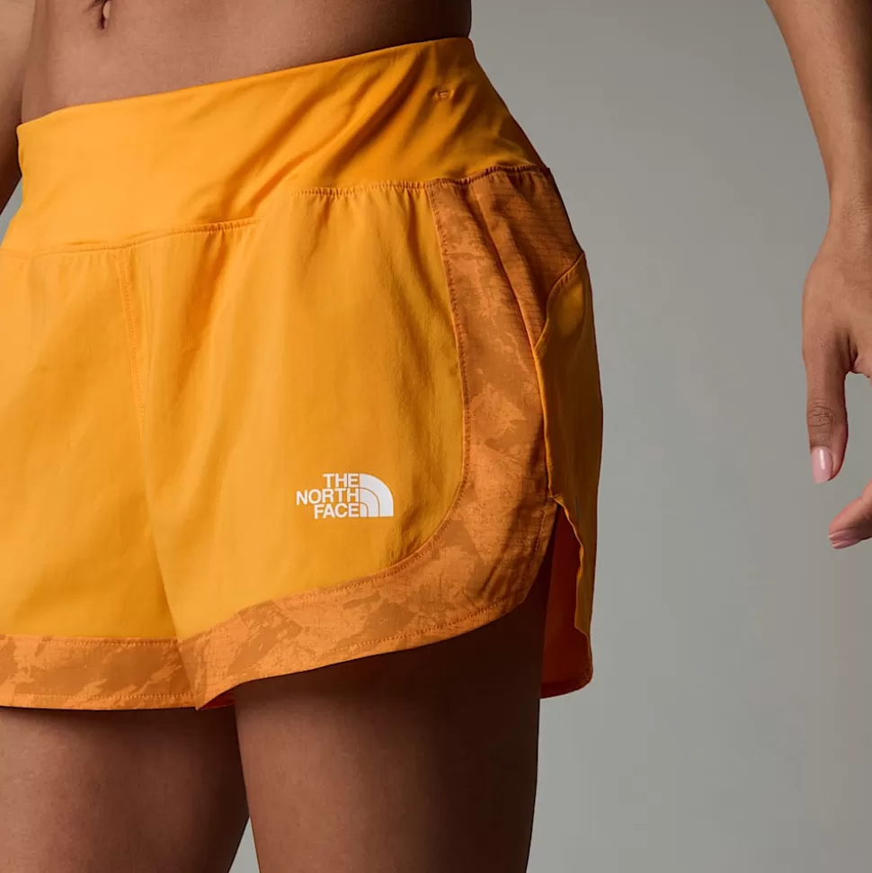 The North Face Pantalón Corto Sunriser De 6,35 Cm Para Mujer Apricot Glaze Mountain Traverse Print Fashion
