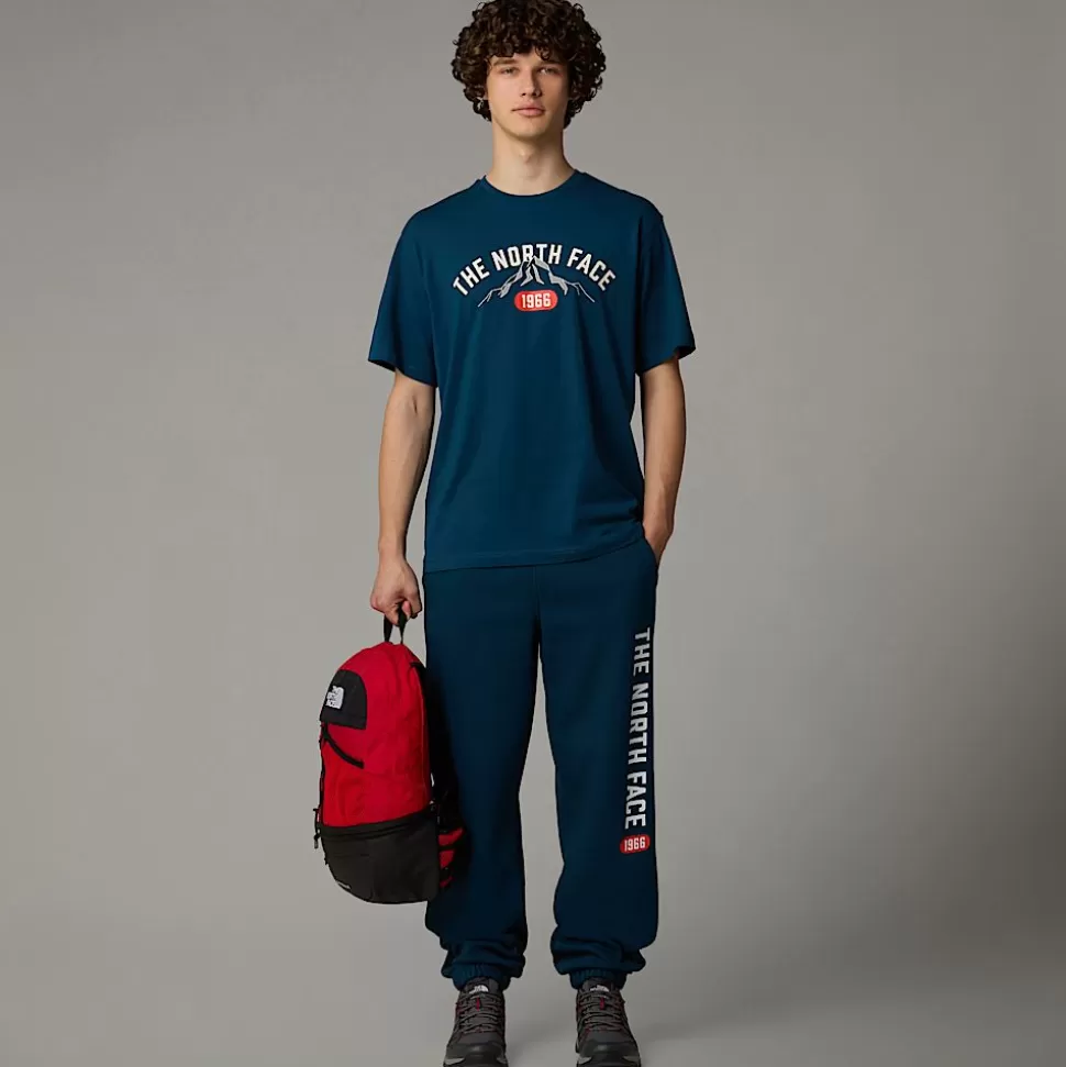 The North Face Pantalón De Chándal Con Estampado Gráfico Varsity Para Hombre Midnight Petrol Hot