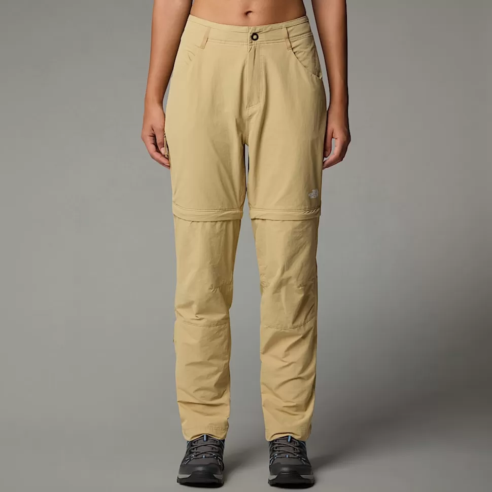 The North Face Pantalón Recto Convertible Exploration Para Mujer Khaki Stone-NPF Store