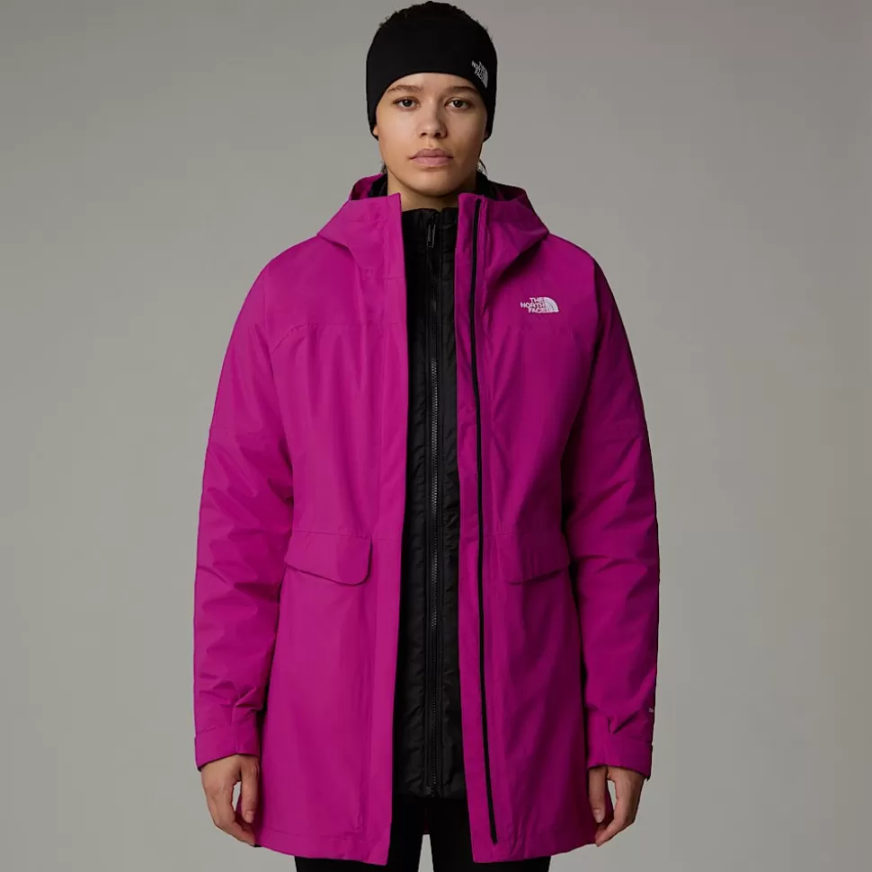 The North Face Parka 3 En 1 DryVent™ Mono Triclimate Para Mujer Deep Mulberry-TNF Black Best