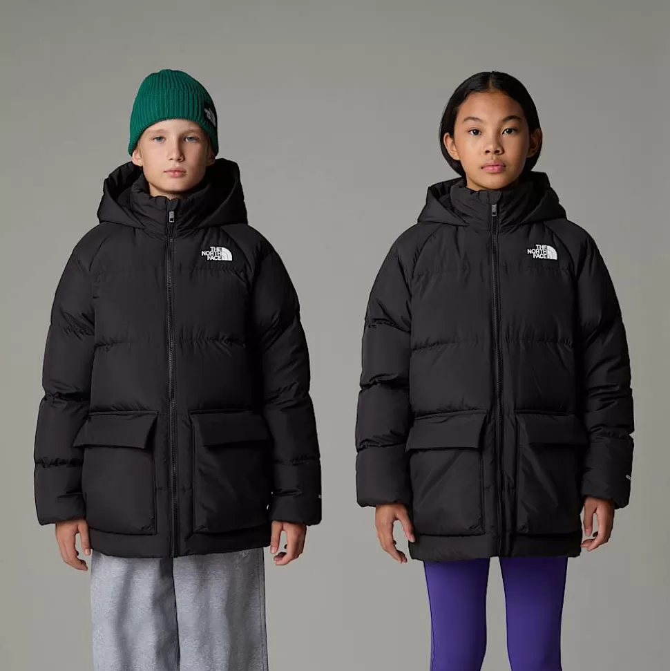 The North Face Parka Corta De Plumón Con Forro Polar North Para Jóvenes TNF Black Hot