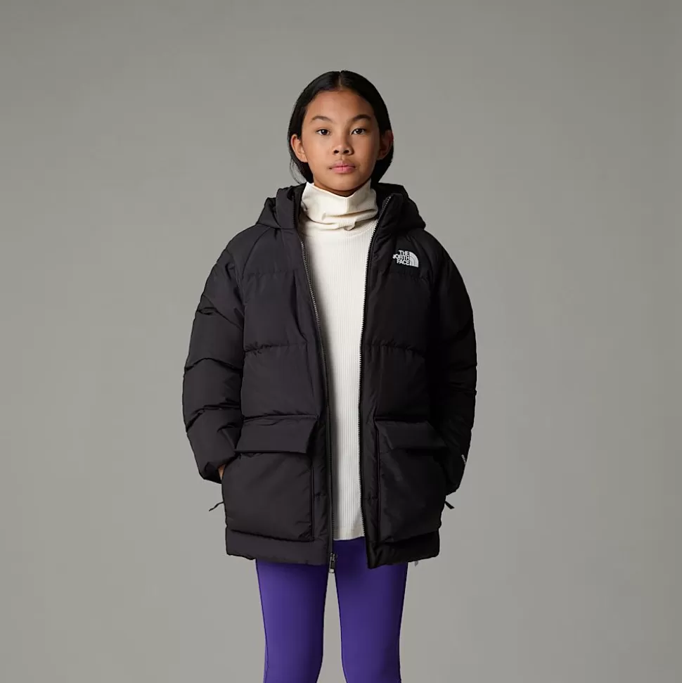 The North Face Parka Corta De Plumón Con Forro Polar North Para Jóvenes TNF Black Hot