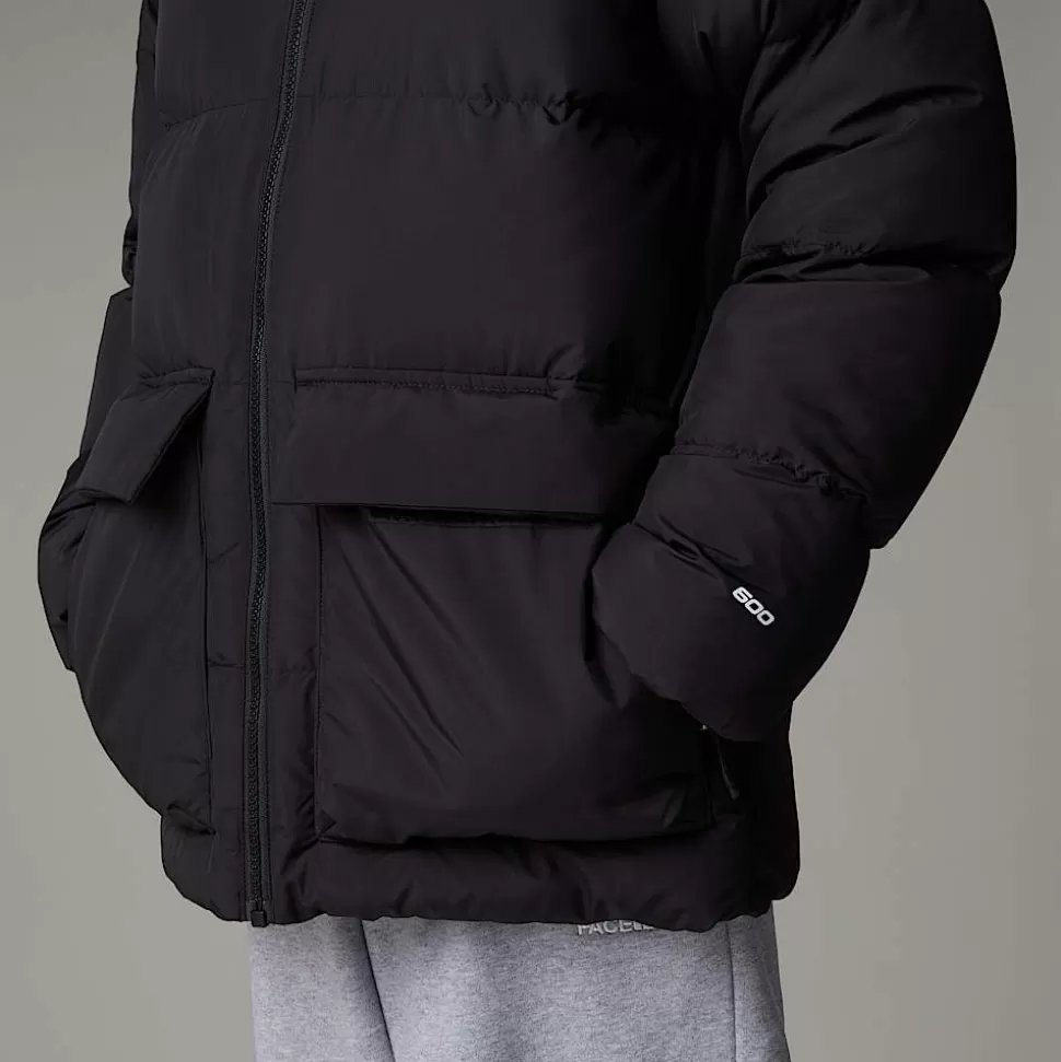 The North Face Parka Corta De Plumón Con Forro Polar North Para Jóvenes TNF Black Hot