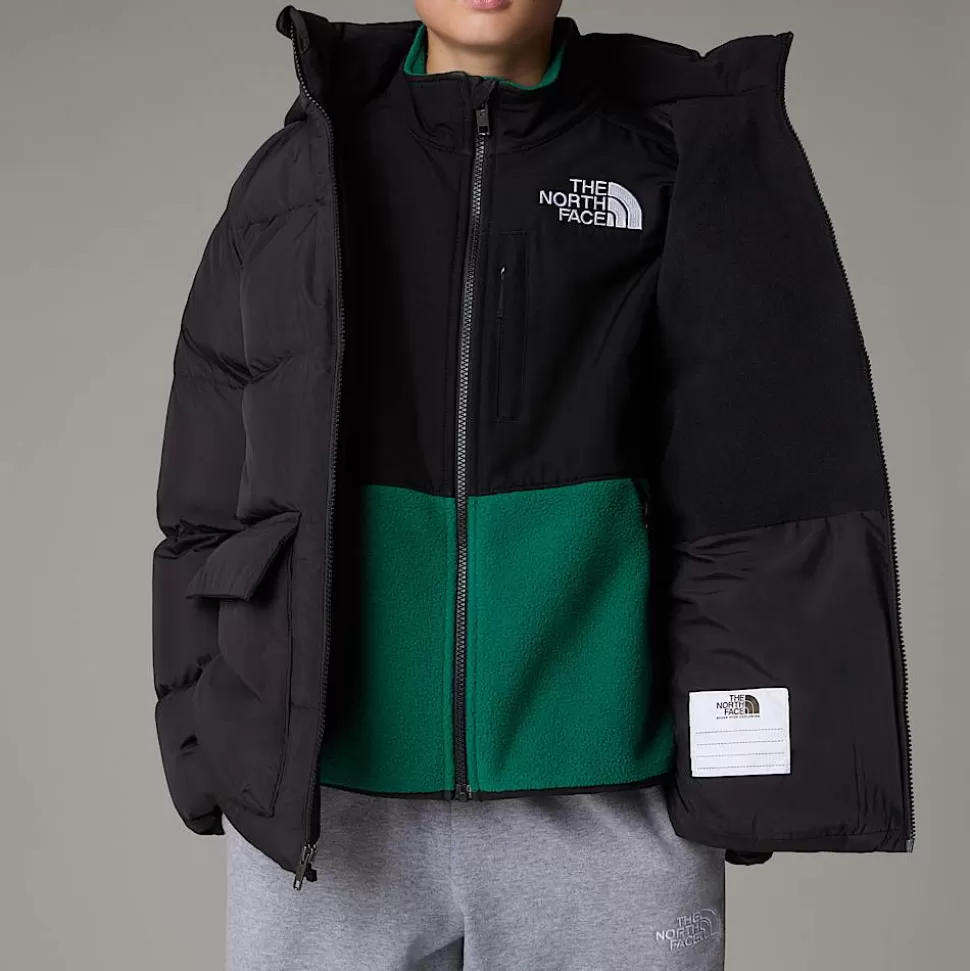The North Face Parka Corta De Plumón Con Forro Polar North Para Jóvenes TNF Black Hot