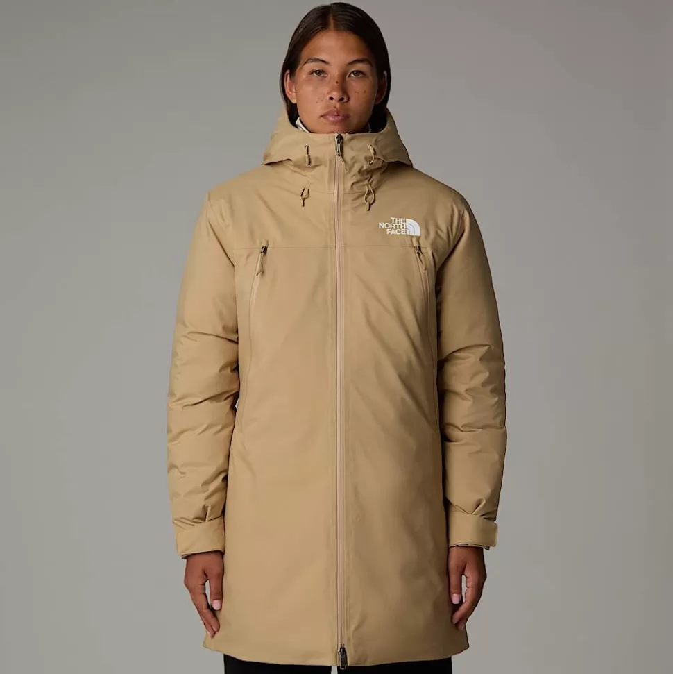 The North Face Parka De Plumón Mountain Range Para Mujer Khaki Stone Store