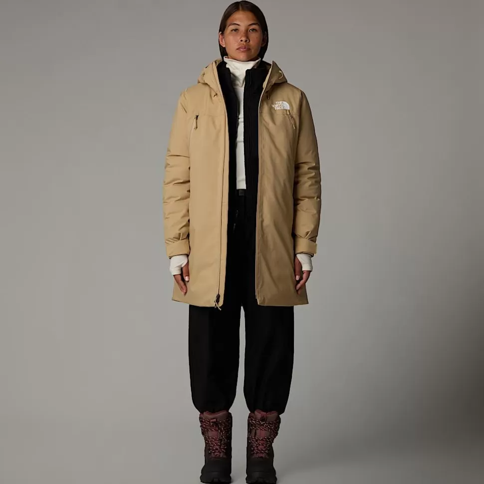 The North Face Parka De Plumón Mountain Range Para Mujer Khaki Stone Store