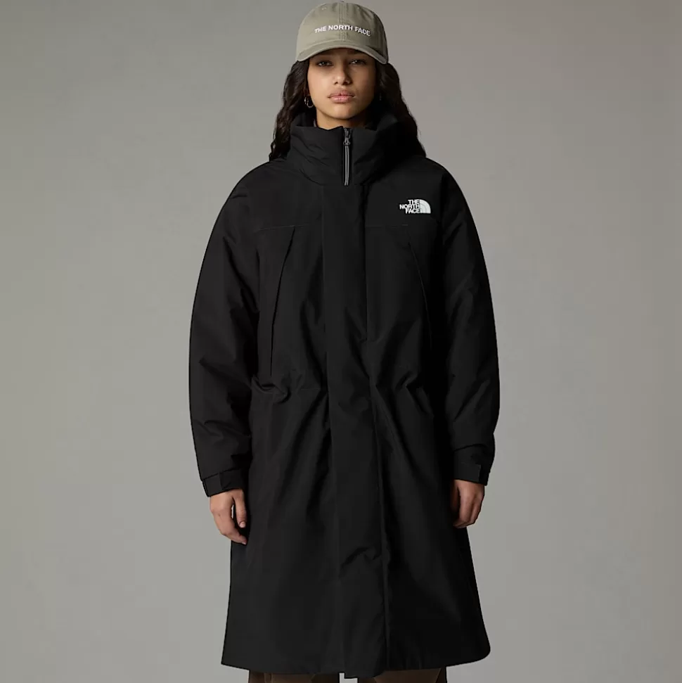 The North Face Parka Larga Acolchada Para Mujer TNF Black Store
