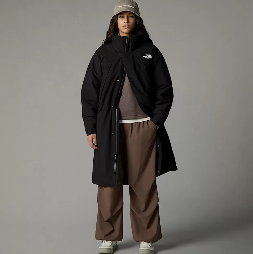 The North Face Parka Larga Acolchada Para Mujer TNF Black Store