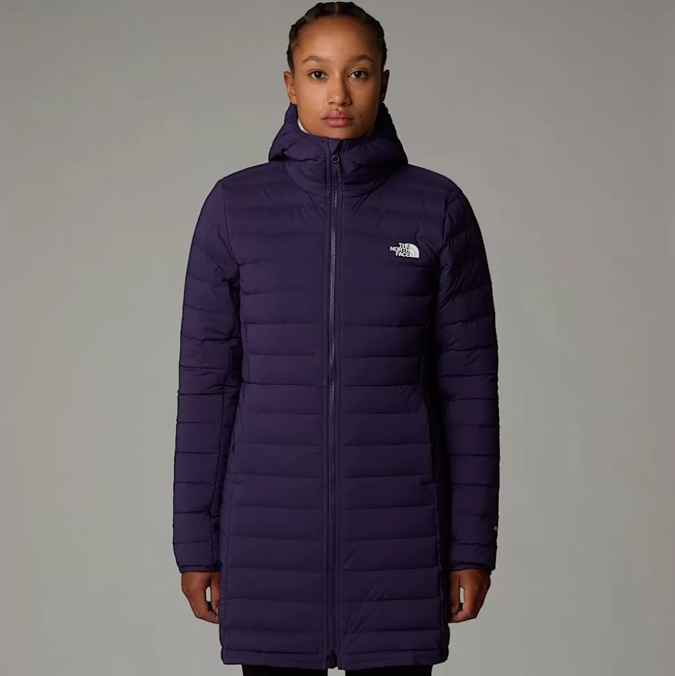 The North Face Parka Stretch Down Belleview Para Mujer Eternal Purple New