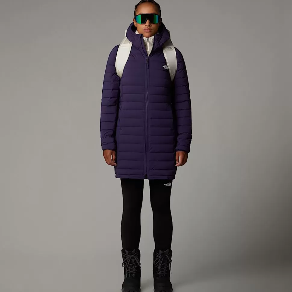 The North Face Parka Stretch Down Belleview Para Mujer Eternal Purple New