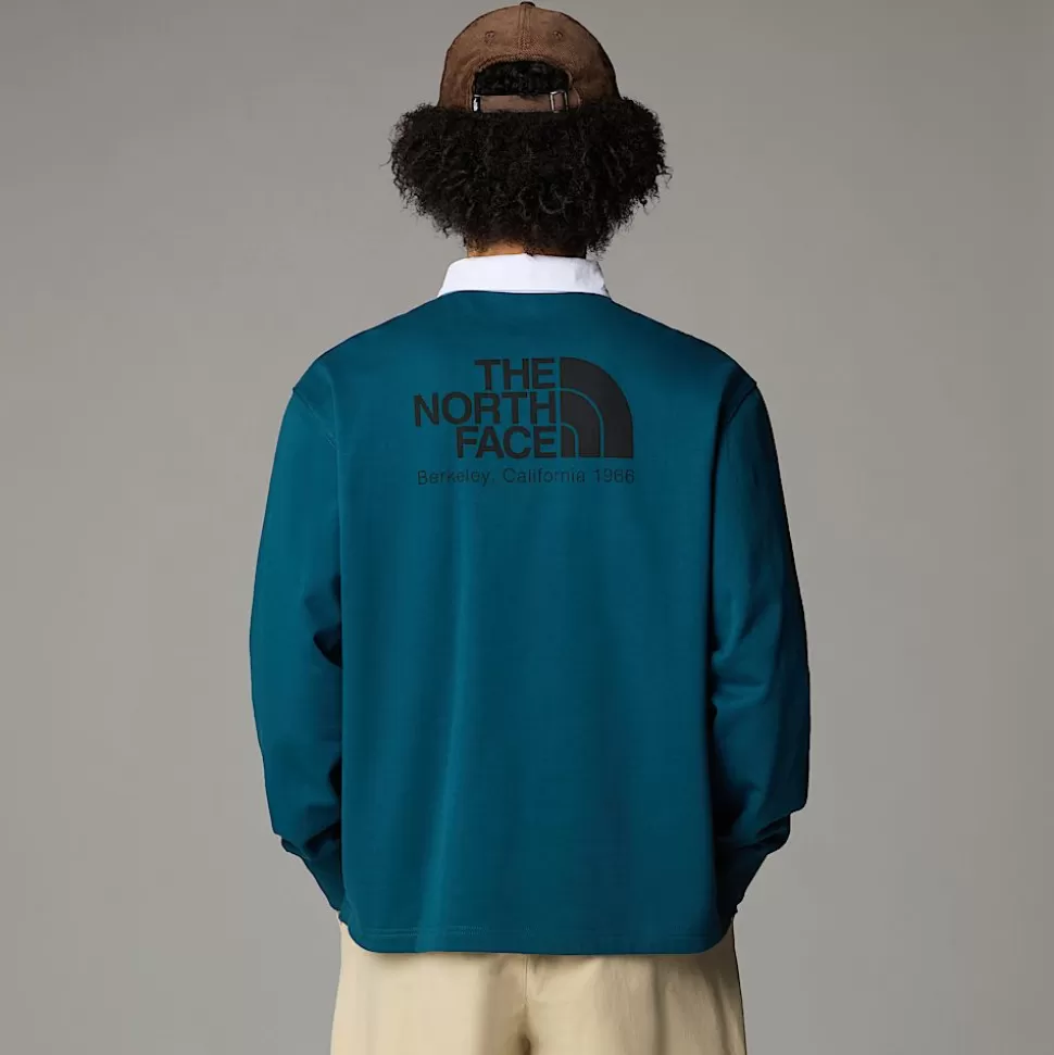 The North Face Polo De Rugby Heritage Para Hombre Midnight Petrol Fashion