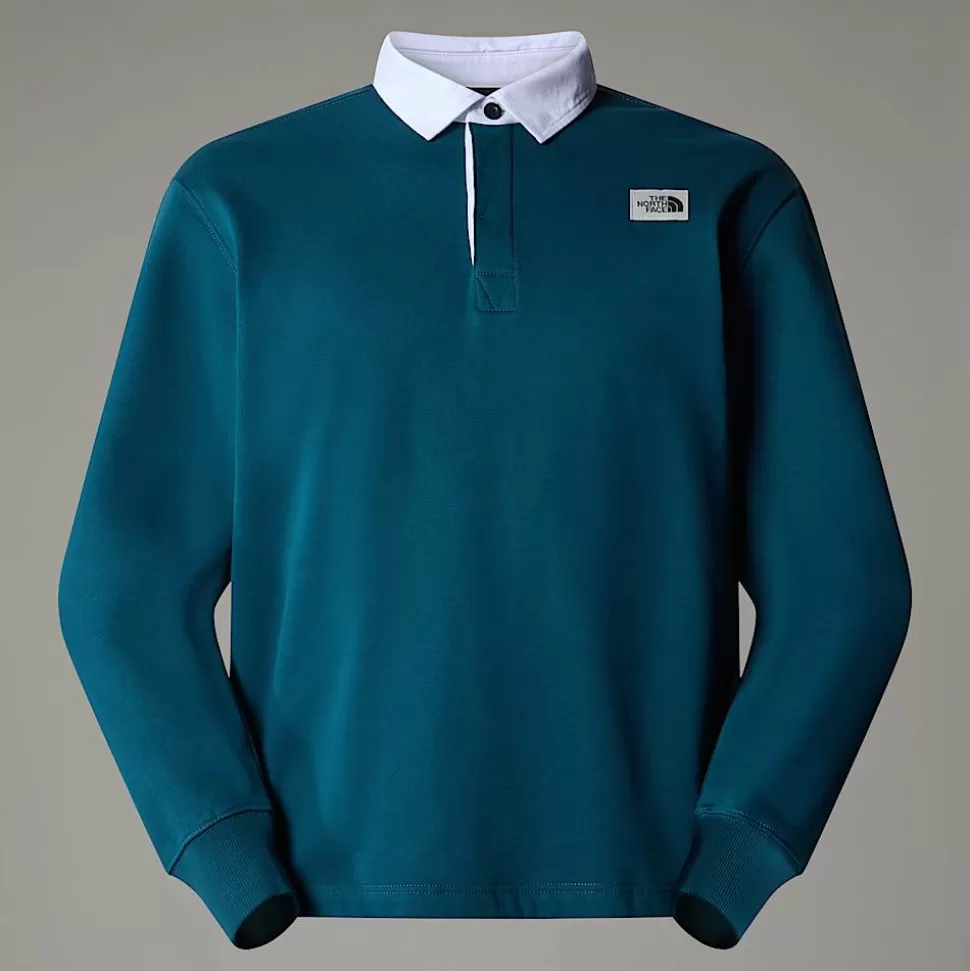 The North Face Polo De Rugby Heritage Para Hombre Midnight Petrol Fashion