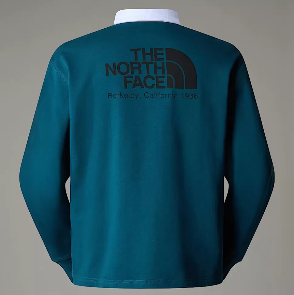The North Face Polo De Rugby Heritage Para Hombre Midnight Petrol Fashion
