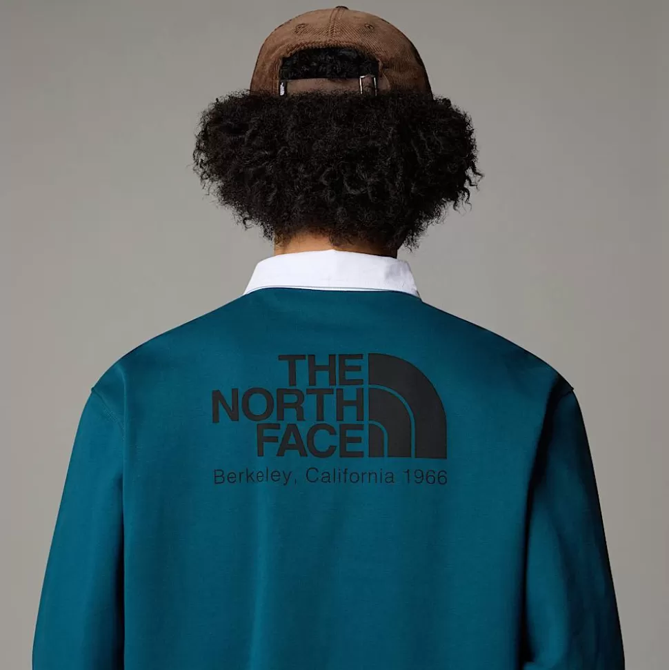 The North Face Polo De Rugby Heritage Para Hombre Midnight Petrol Fashion