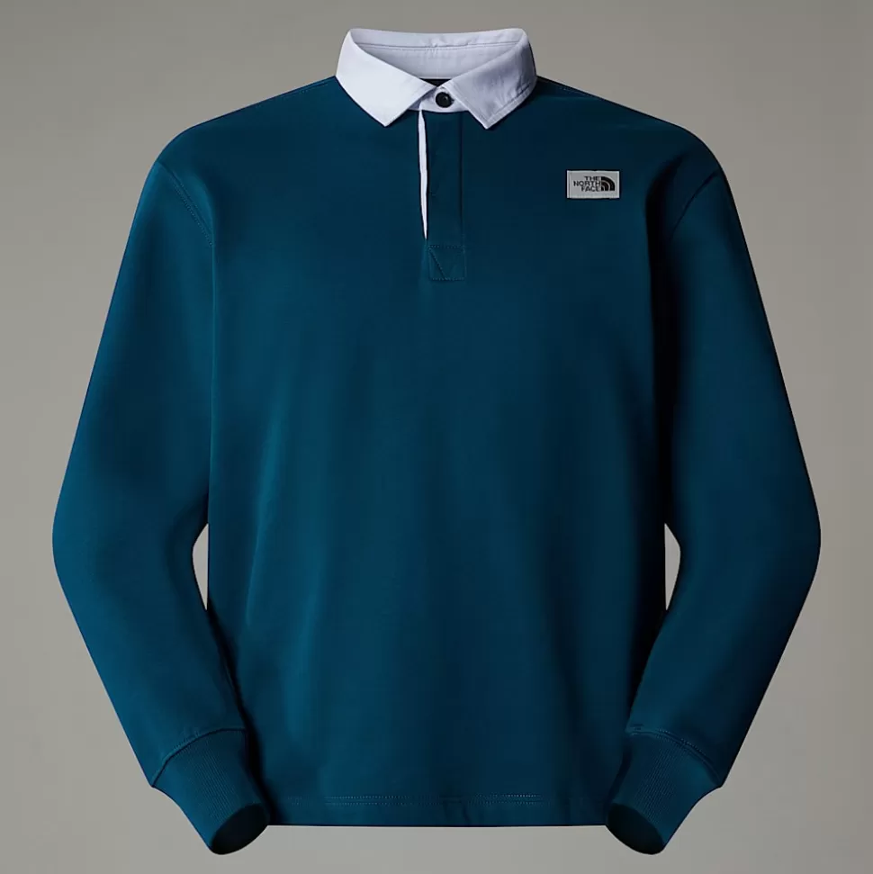 The North Face Polo De Rugby Heritage Para Hombre Midnight Petrol Fashion