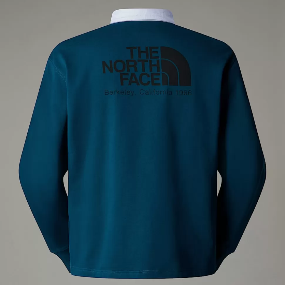 The North Face Polo De Rugby Heritage Para Hombre Midnight Petrol Fashion
