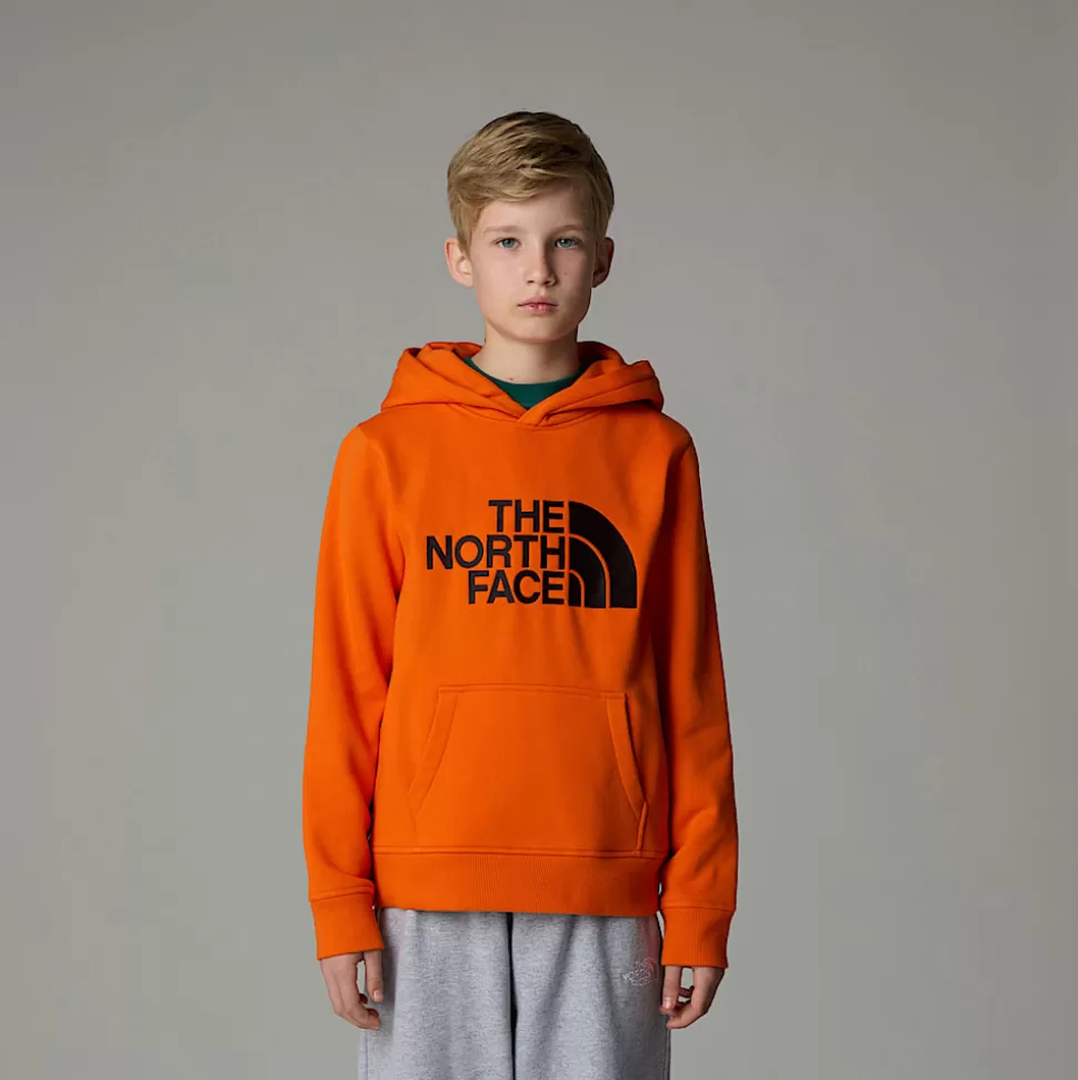 The North Face Sudadera Con Capucha Drew Peak Para Niño TNF Orange Sale