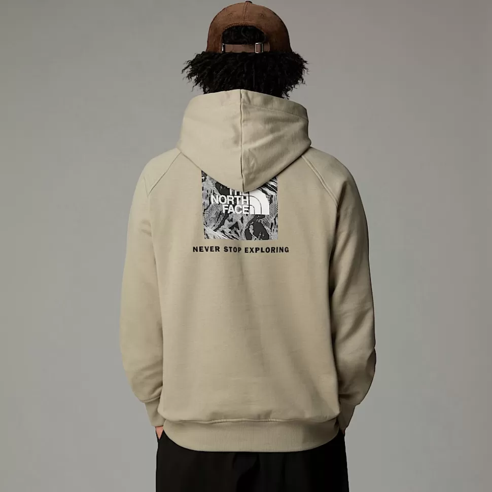 The North Face Sudadera Con Capucha, Manga Raglán Estampado Gráfico Para Hombre Clay Grey-TNF Black 3D Summit Mesh Print Sale
