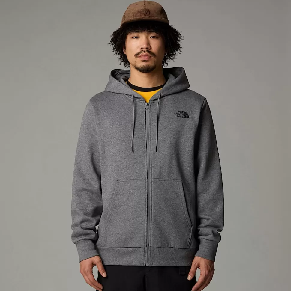 The North Face Sudadera Con Capucha Y Cremallera Integral Simple Dome Para Hombre TNF Medium Grey Heather Sale