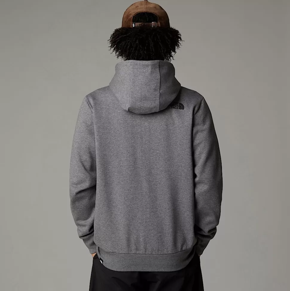 The North Face Sudadera Con Capucha Y Cremallera Integral Simple Dome Para Hombre TNF Medium Grey Heather Sale