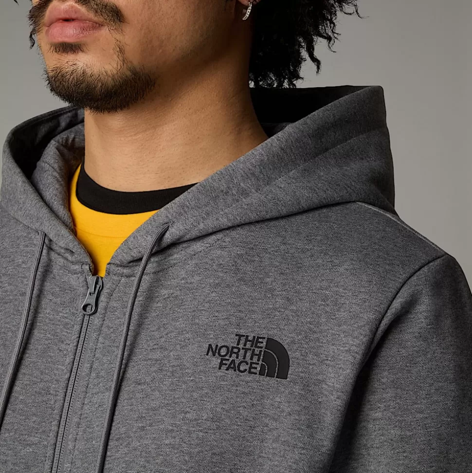 The North Face Sudadera Con Capucha Y Cremallera Integral Simple Dome Para Hombre TNF Medium Grey Heather Sale