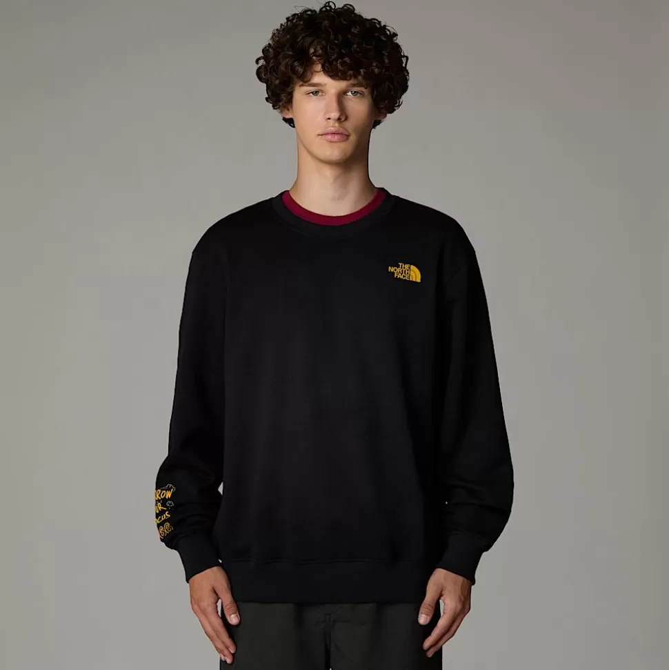The North Face Sudadera Holgada Outdoor Multi Graphic Para Hombre TNF Black-Khaki Stone Shop
