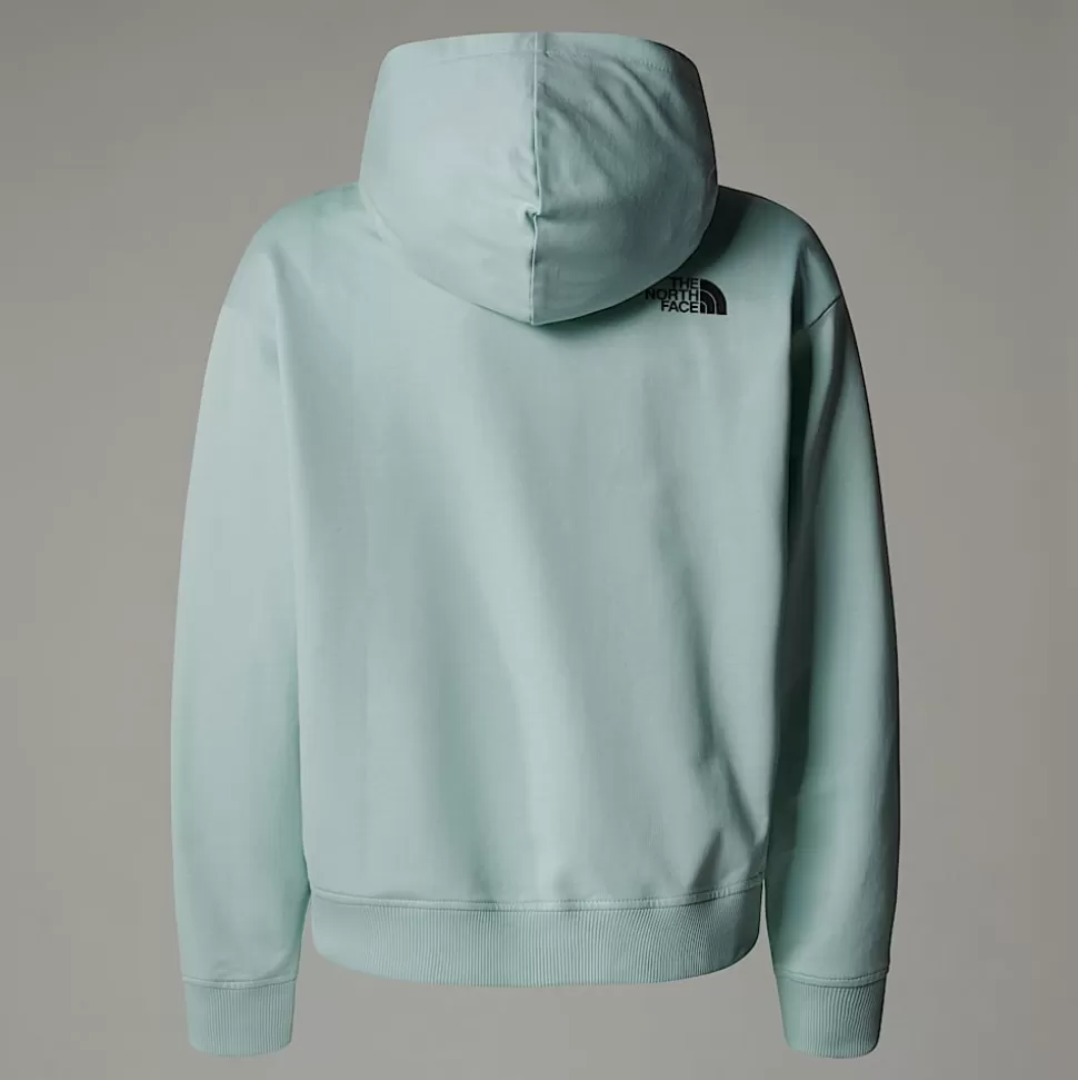The North Face Sudadera Ligera Con Capucha Y Cremallera Integral Oversized Para Niña Muted Pine Cheap