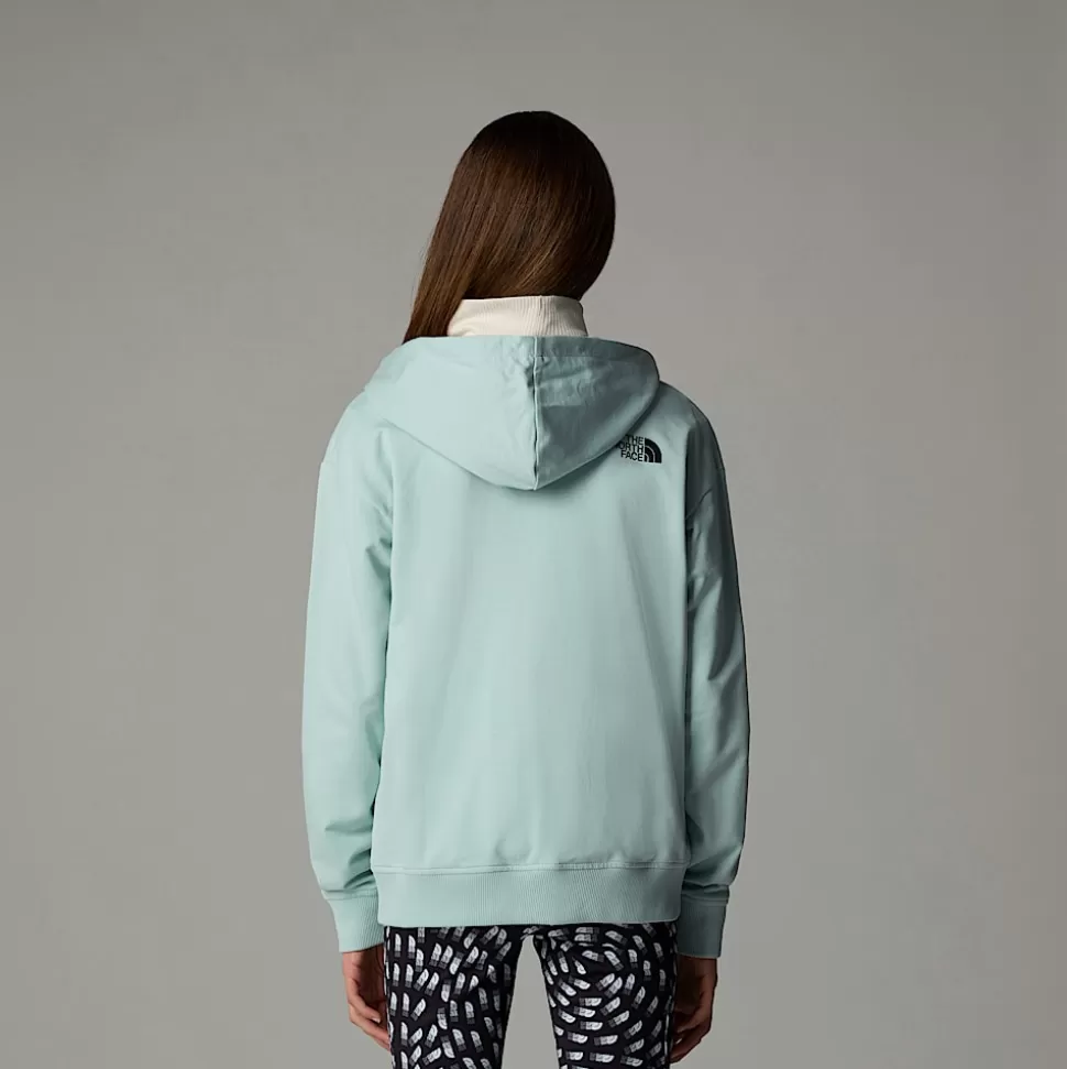 The North Face Sudadera Ligera Con Capucha Y Cremallera Integral Oversized Para Niña Muted Pine Cheap
