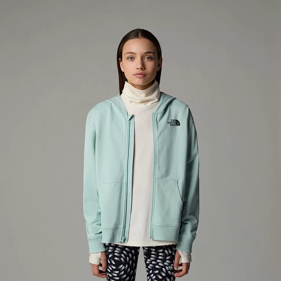 The North Face Sudadera Ligera Con Capucha Y Cremallera Integral Oversized Para Niña Muted Pine Cheap