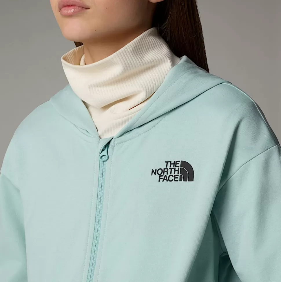 The North Face Sudadera Ligera Con Capucha Y Cremallera Integral Oversized Para Niña Muted Pine Cheap