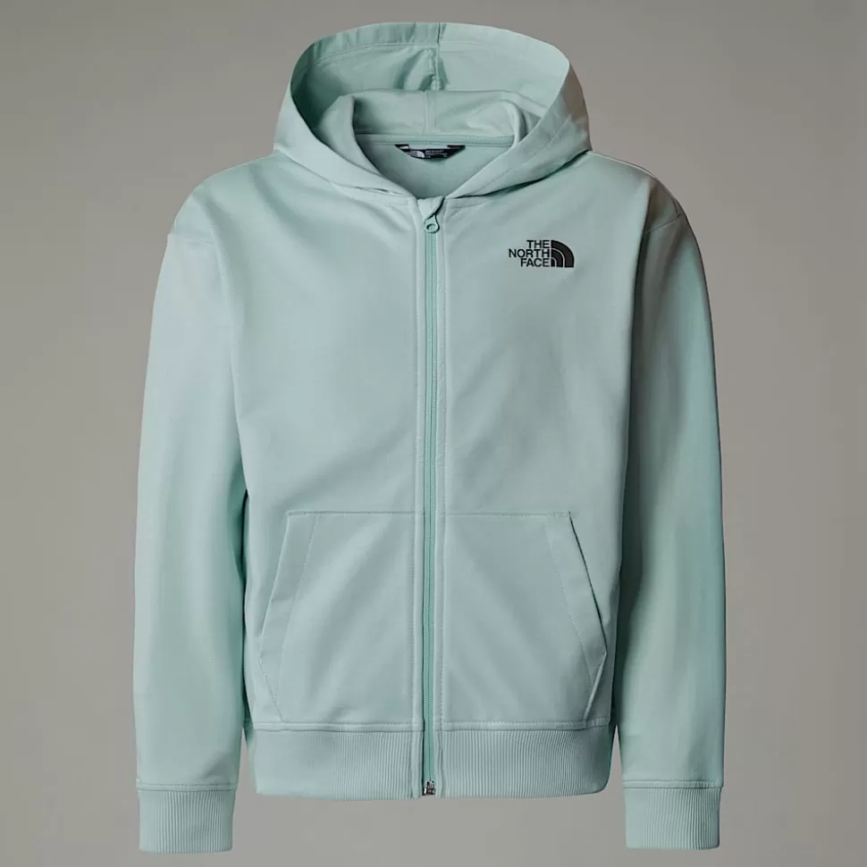 The North Face Sudadera Ligera Con Capucha Y Cremallera Integral Oversized Para Niña Muted Pine Cheap