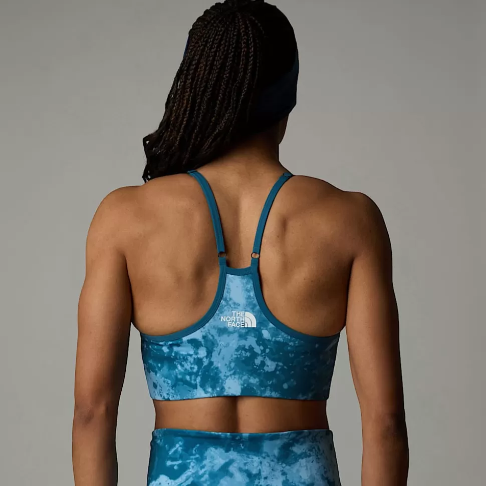The North Face Sujetador Deportivo Estampado Flex Para Mujer Mallard Blue Micro Halfdome Print Discount
