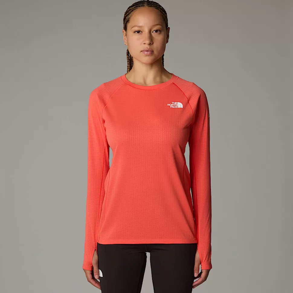 The North Face Top De Manga Larga Summit Pro 120 Para Mujer Radiant Orange Best Sale