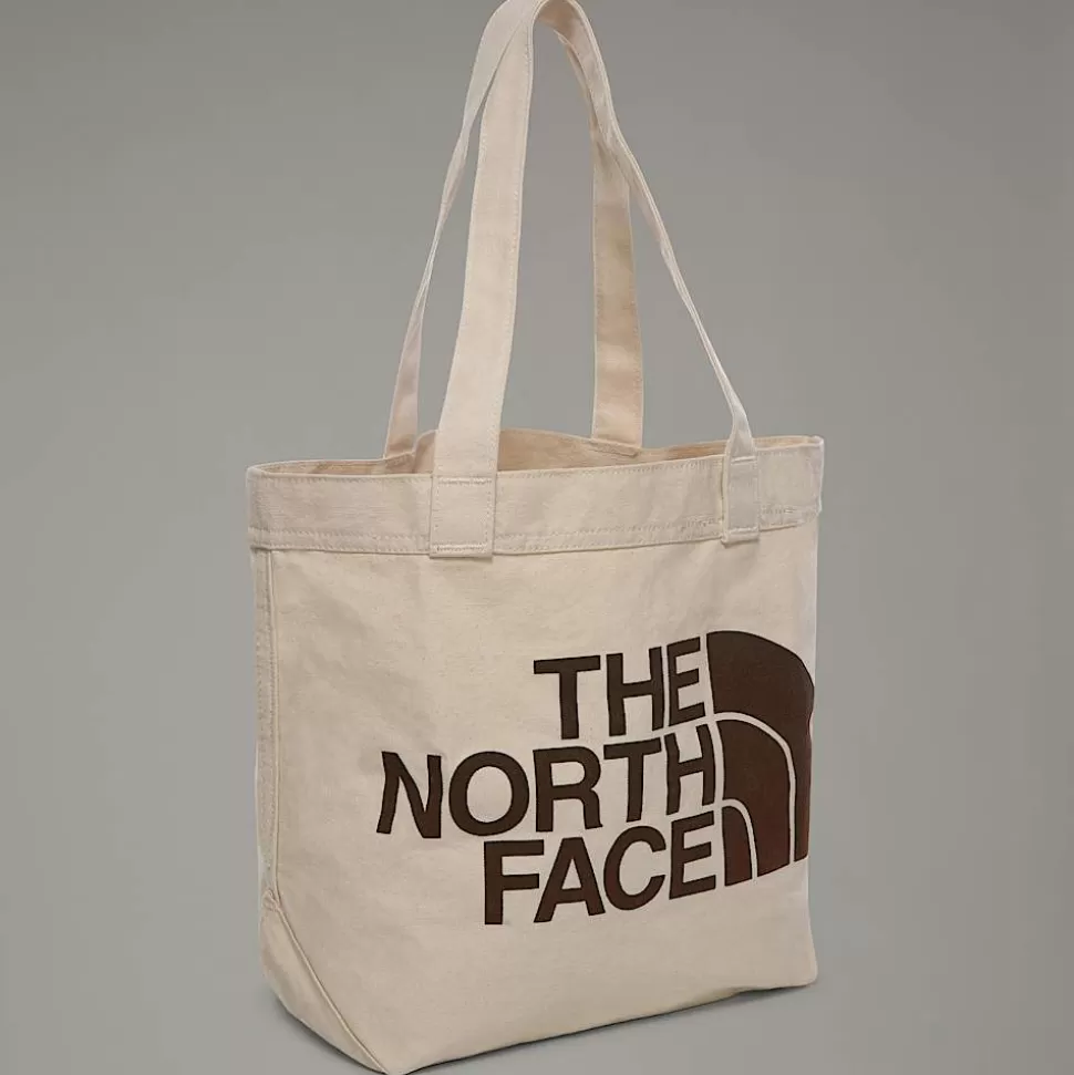 The North Face Tote De Algodón Weimaraner Brown Large Logo Print Shop