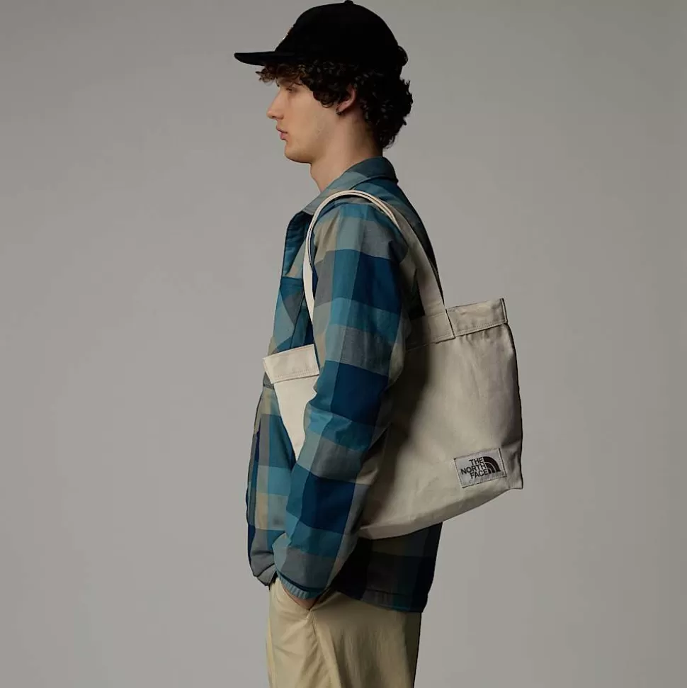 The North Face Tote De Algodón Weimaraner Brown Large Logo Print Shop